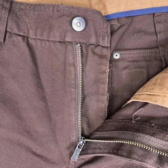 Duluth Trading Cargo Work Pants Men 36x32 Brown Fire Hose Canvas Utility Relaxed - Picture 13 of 13